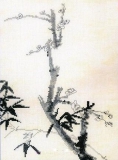"Бамбук и сакура" по рисунку Ши Тао