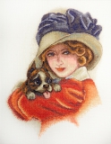 "Дама с собачкой" по картине Х. Фишера